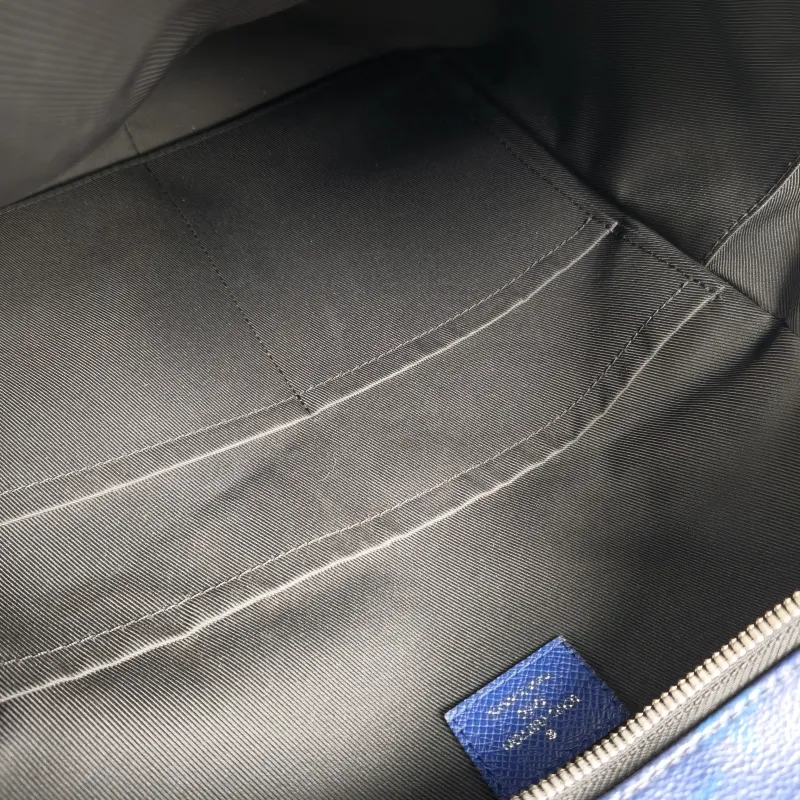Louis Vuitton Backpack Discovery Backpack Blue PVC · Calfskin Small 37 × 20 × 40 cm — detail view 11 of 12