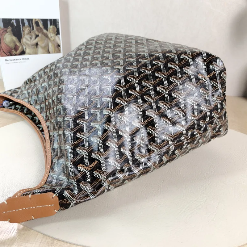 GOYARD Shoulder Bag Boheme Hobo​ Brown ine Canvas Small 43 × 14 × 27 cm — detail view 4 of 12