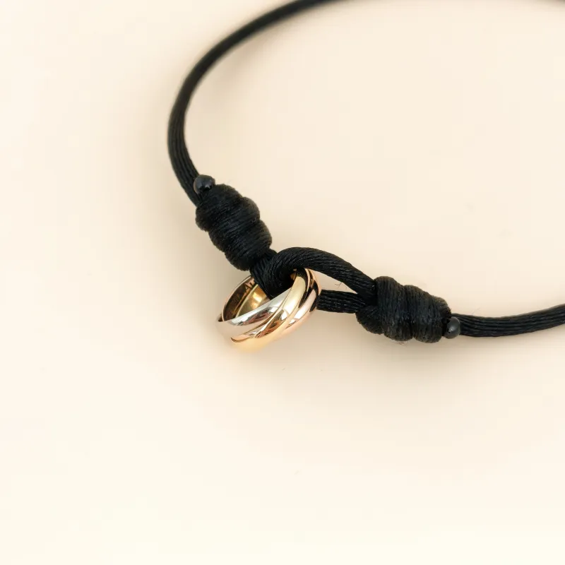 CARTIER Bracelet Trinity Collection Black 18KW hite Gold Yellow Gold Rose Gold One Size 22cm โ cover view 2 of 6