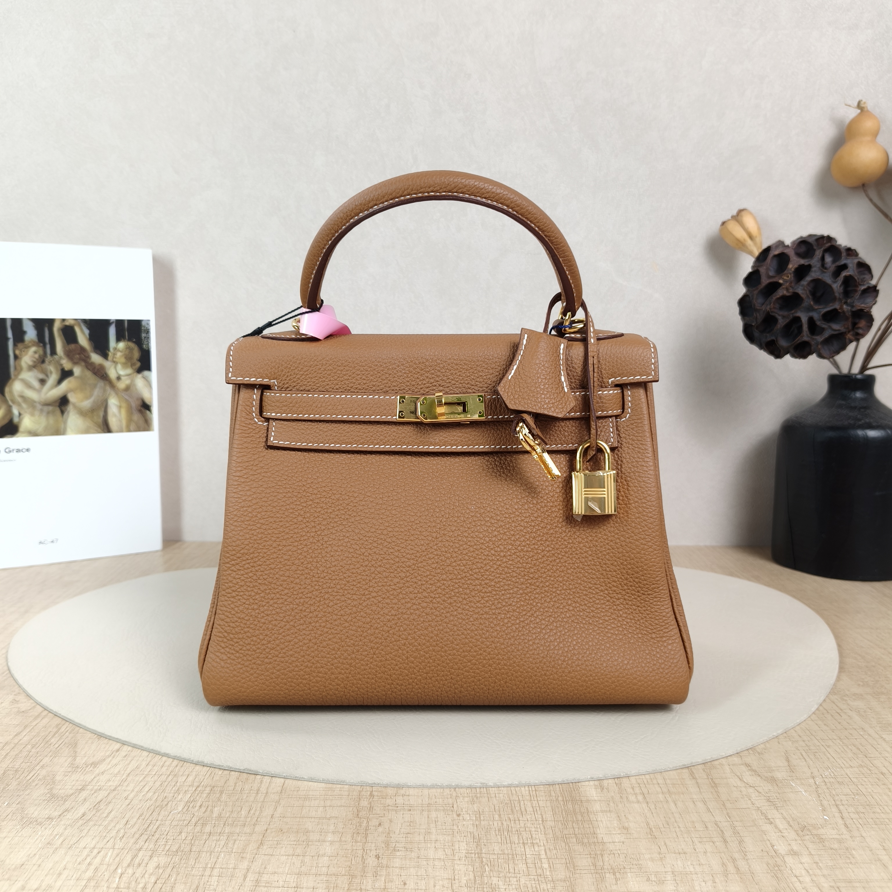 Hermès Crossbody Bag Kelly 25 37Gold Togo Calfskin One Size25 × 7 × 17 cm