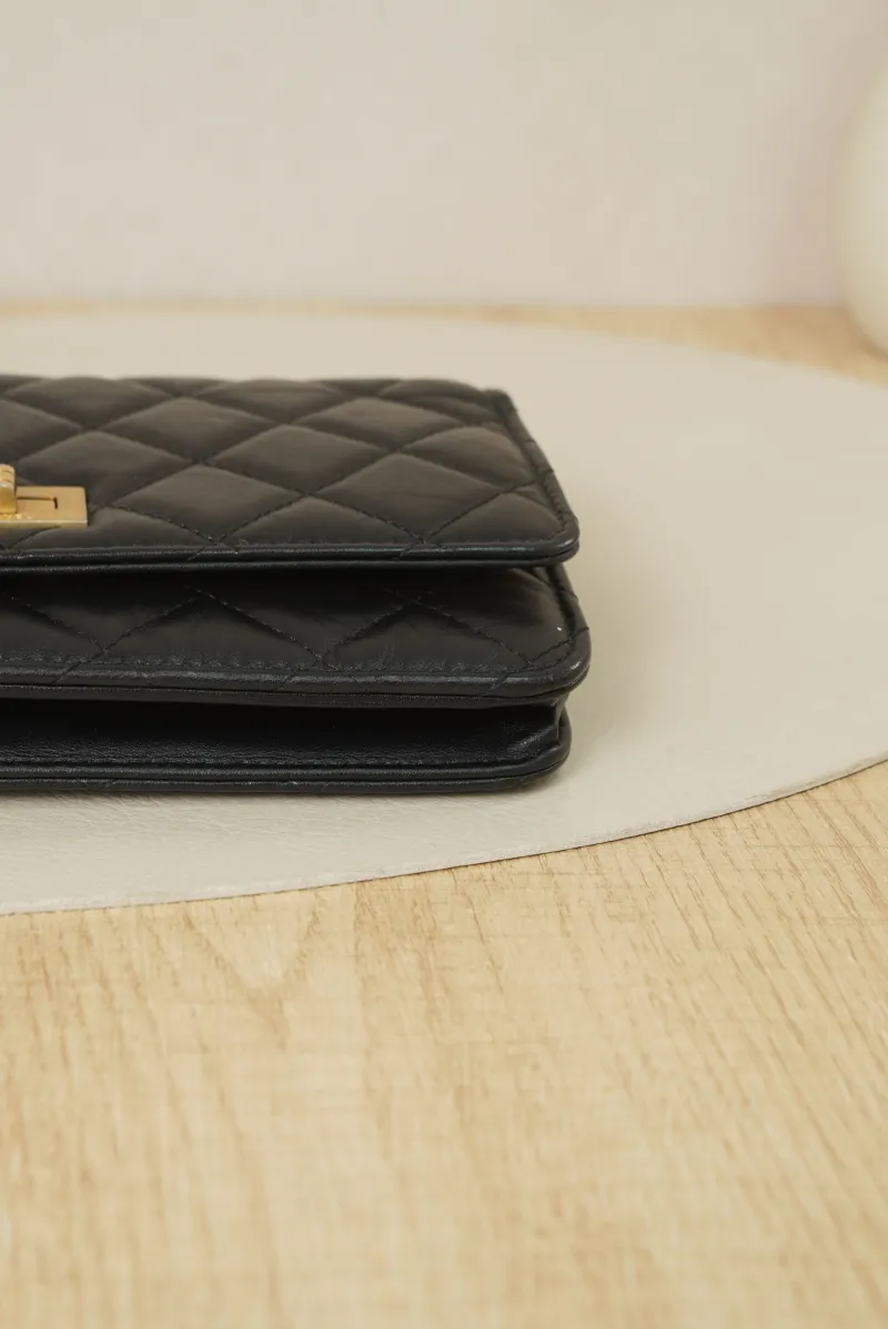 Chanel 2.55woc Black with Gold-Tone Hardware Calfskin27 · Authenticity Card · 19.2 × 3.5 × 12.3 cm — cover view 7 of 7
