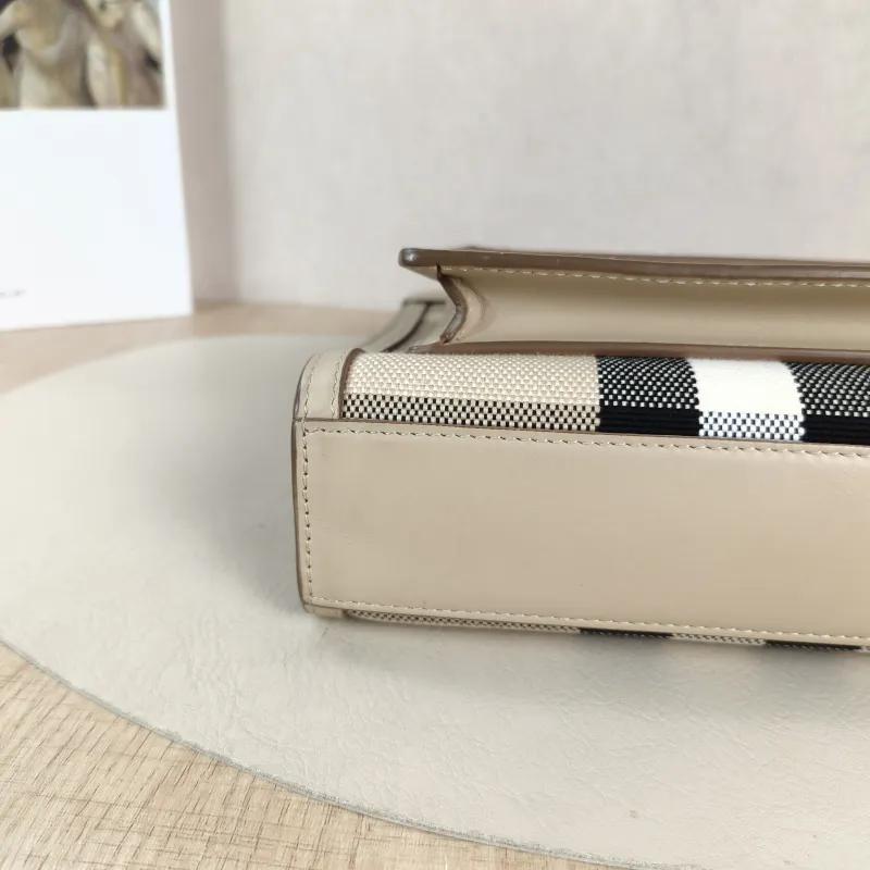 BURBERRY Crossbody Bag pocket bag Top Handle Crossbody Bag Taupe Canvas Mini 23 × 6 × 26.5 cm — detail view 6 of 13
