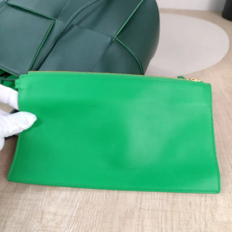 Bottega Veneta Top Handle Bag Arco Woven Tote Bag Green Lambskin Small 30 × 11.5 × 20 cm — detail view 9 of 13