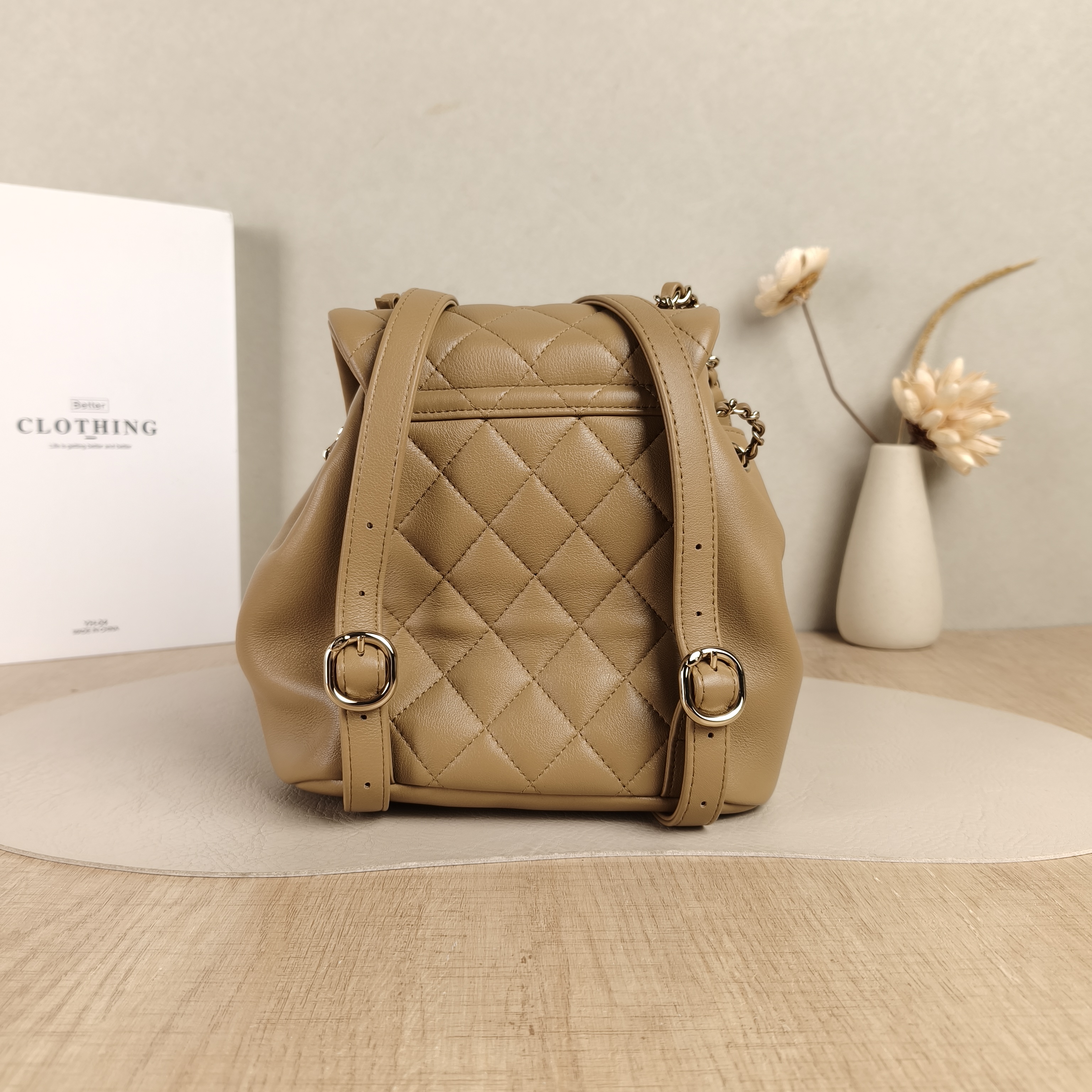 Chanel Backpack Duma Taupe Calfskin Small18 × 12 × 18.5 cm — cover view 2 of 5