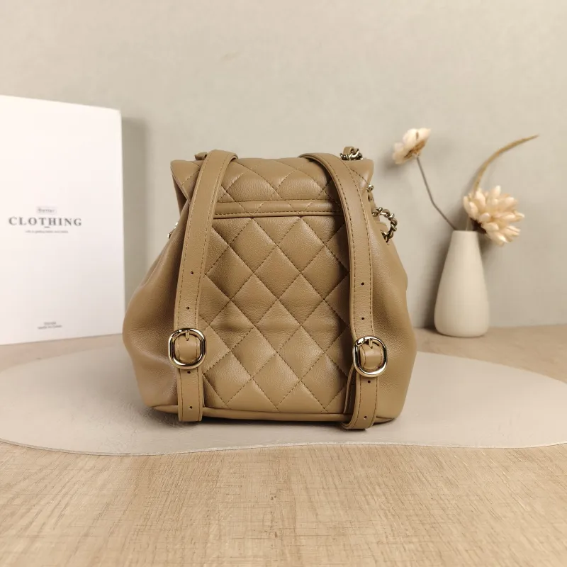 Chanel Backpack Duma Taupe Calfskin Small18 × 12 × 18.5 cm — cover view 2 of 5