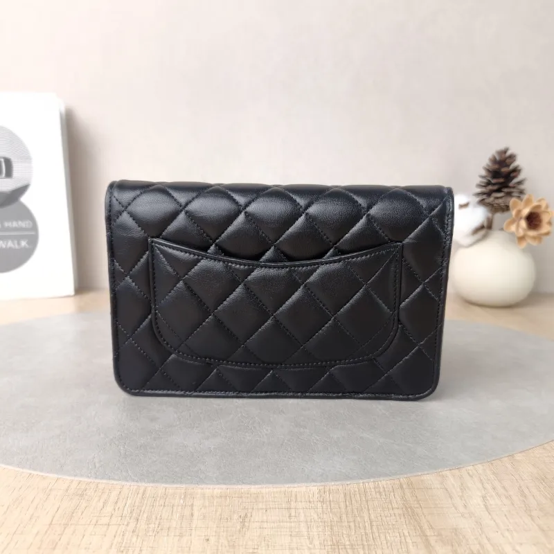 Chanel Crossbody Bag Classic Flap WOC CF WOCWOC Bag Black Lambskinmini19.2 × 3.5 × 12.3 cm — cover view 5 of 5