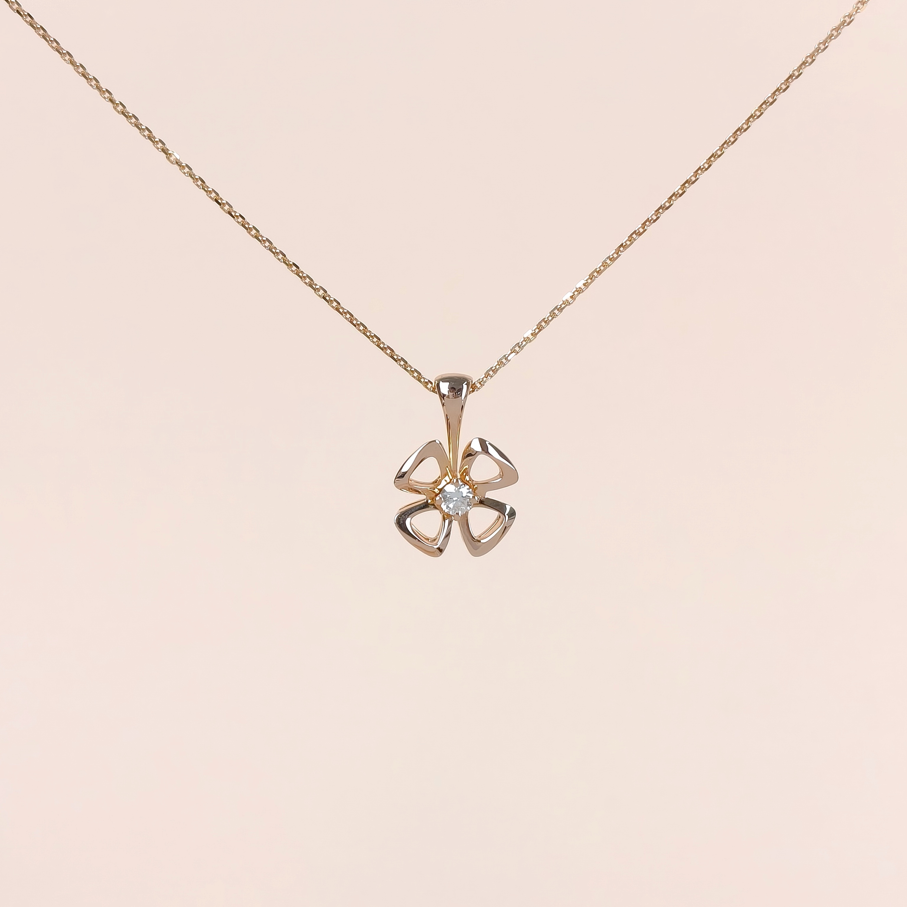 Bvlgari Necklace Fiorever Rose Gold Diamond18KR ose Gold One Size44cm