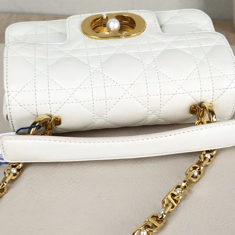 DIOR Crossbody Bag Jolie Top Handle Pearl Crossbody Bag White Calfskinmini19 × 7 × 12 cm — detail view 12 of 14