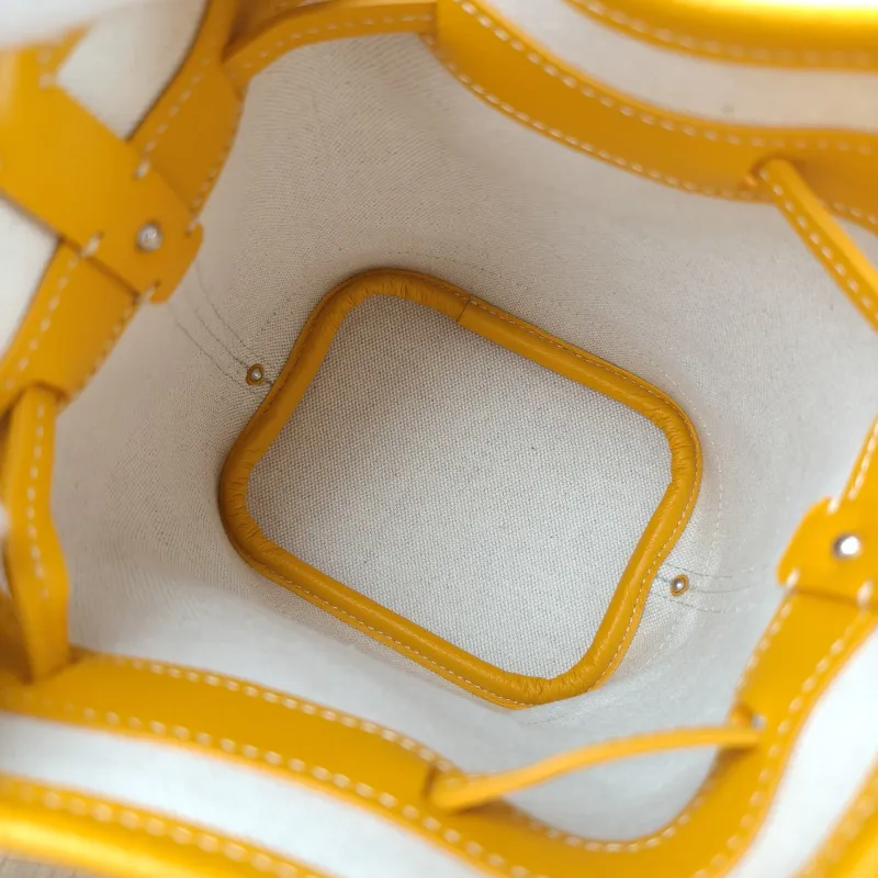 GOYARD Crossbody Bag Petit Flot Yellow ine Canvas Mini 12 × 10 × 17.5 cm — detail view 10 of 12