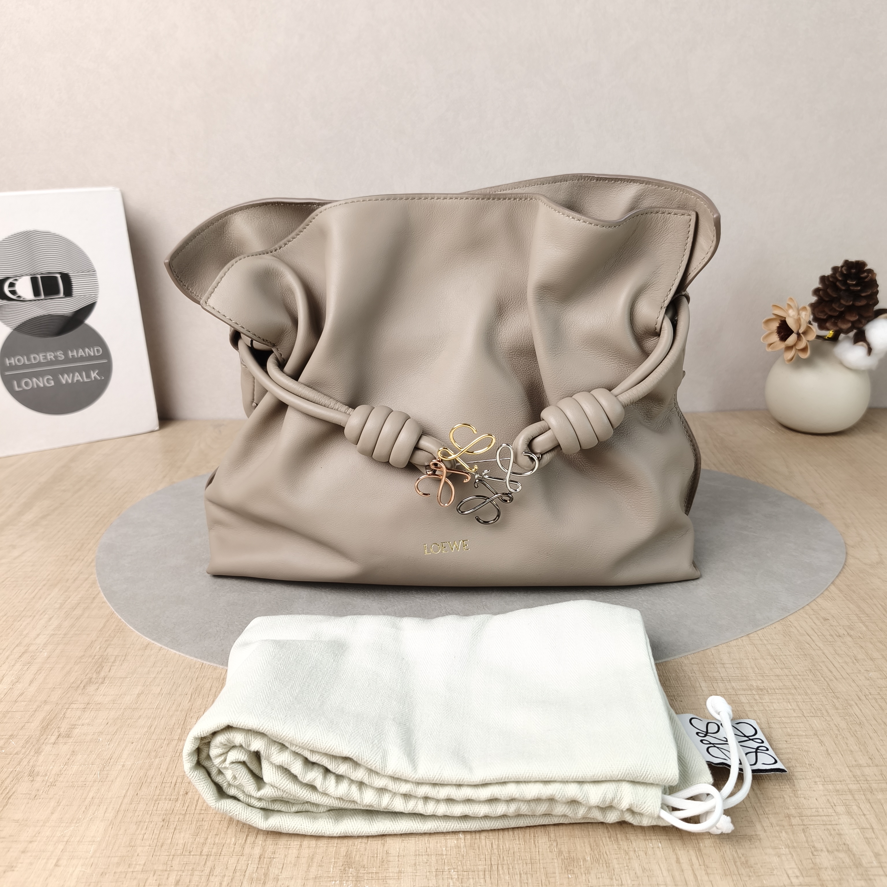 LOEWE Crossbody Bag Flamenco Calfskin Medium30 × 10.5 × 24.5 cm Brooch — cover view 5 of 6