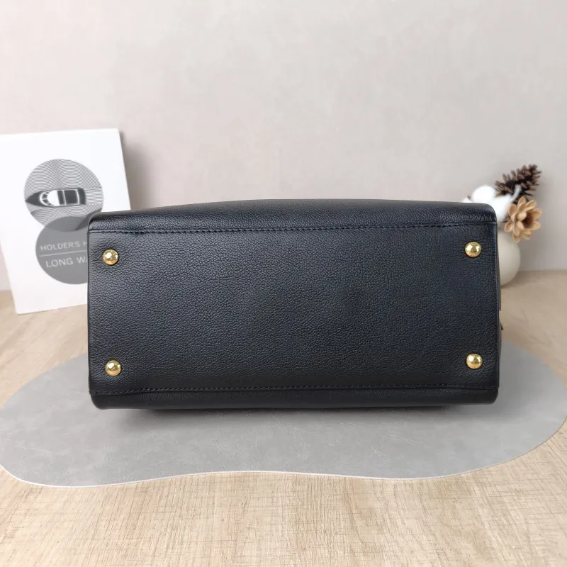 Louis Vuitton Crossbody Bag LOCKMETO Top Handle Bag Black Calfskin One Size 38 × 15.5 × 24 cm — cover view 5 of 5