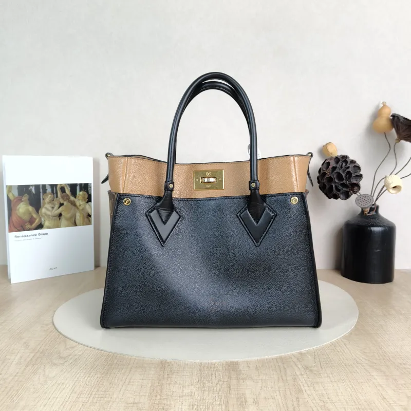 Louis Vuitton Shoulder Bag On My Side Black PVC · Calfskin Medium30.5 × 14 × 24.5 cm