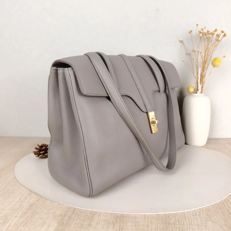 CELINE Shoulder Bag Soft 16Shoulder Bag Grey Calfskin Medium32 × 15 × 24 cm — cover view 2 of 5