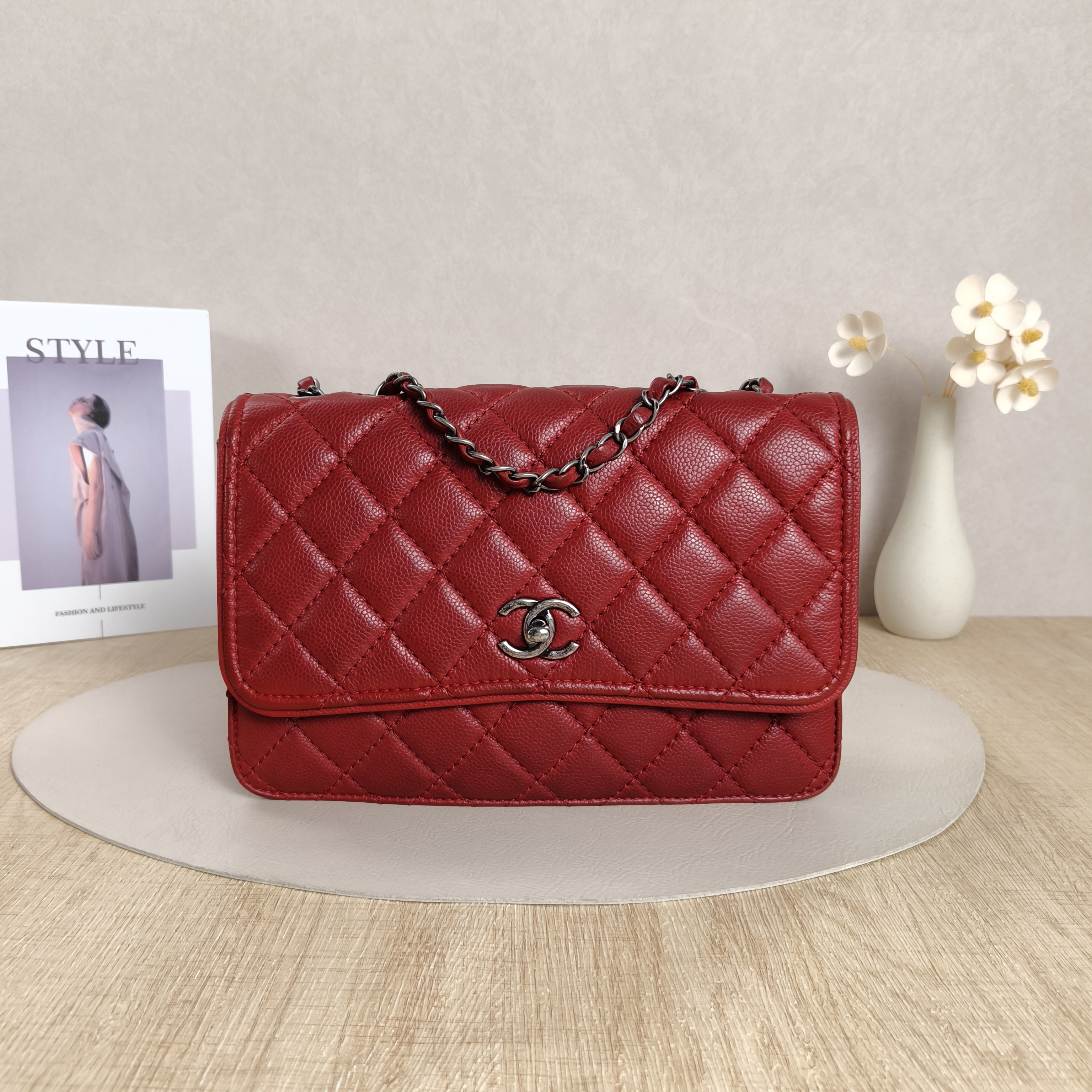 Chanel Red Calfskin19