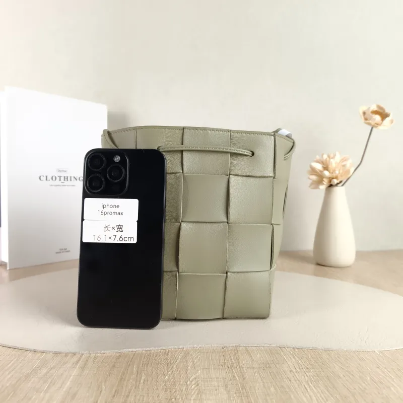 Bottega Veneta Crossbody Bag Cassette Woven Lambskin One Size 14 × 14 × 18 cm — cover view 4 of 5
