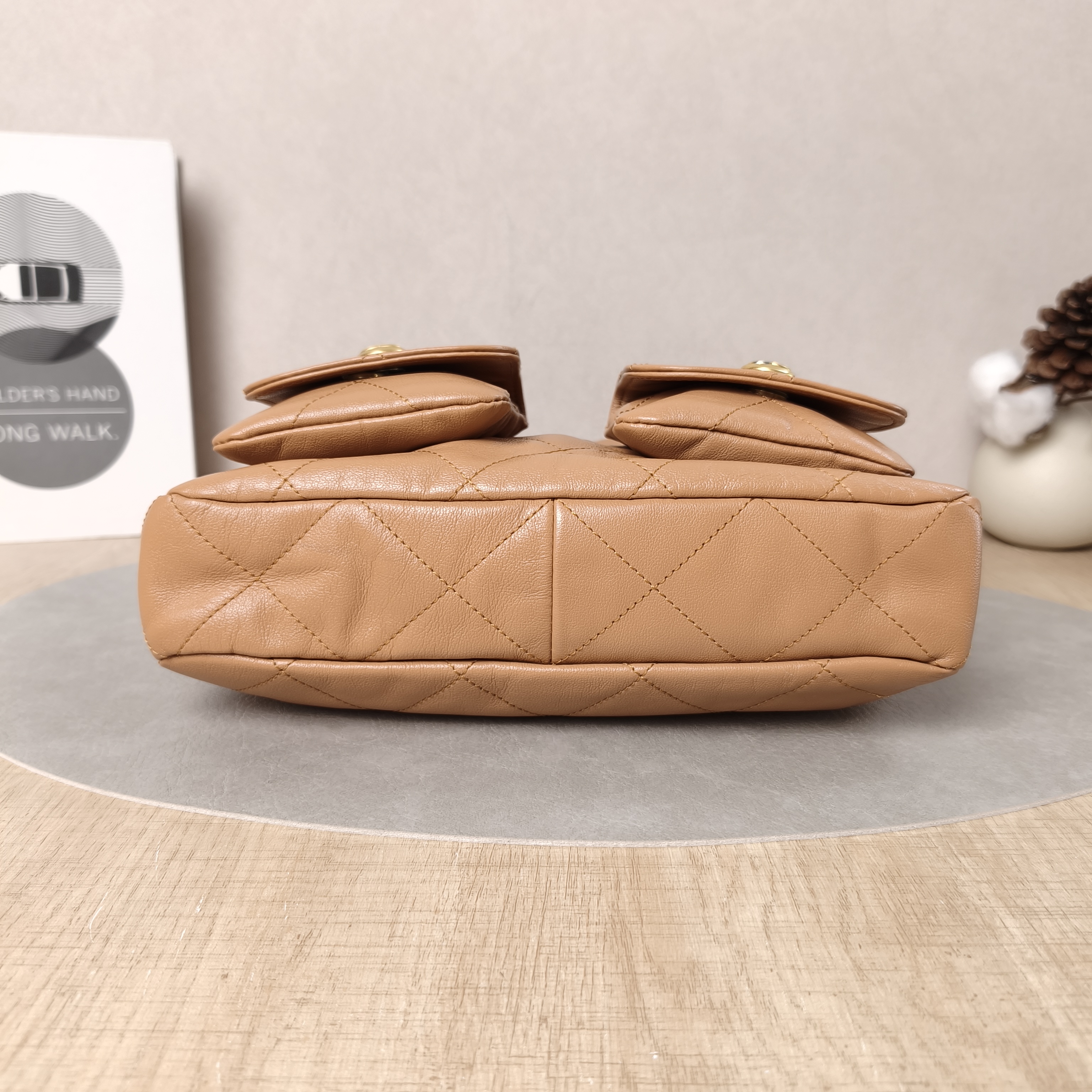 Chanel Shoulder Bag supple twins Brown Calfskin Small24.5 × 5 × 19 cm — cover view 2 of 5