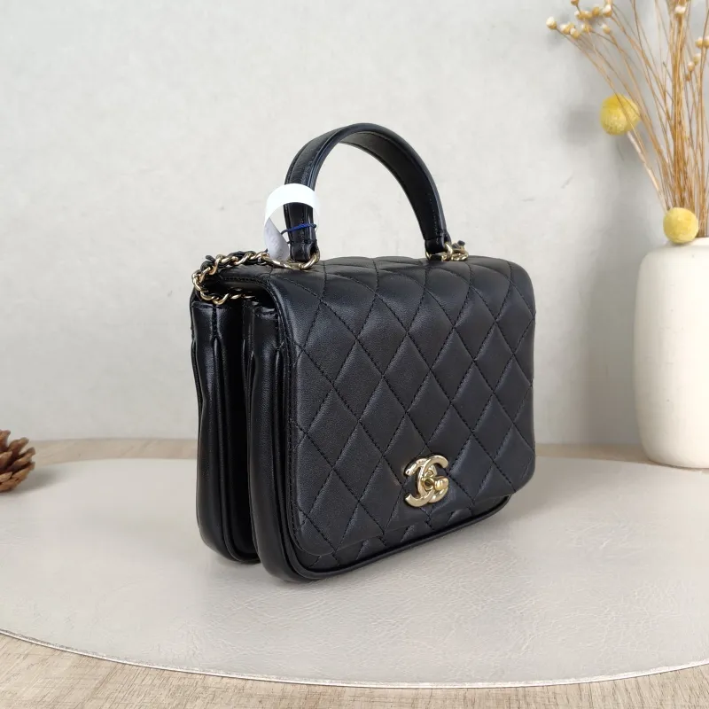 Chanel Crossbody Bag Top Handle Crossbody Bag Black Calfskin 16 × 8.5 × 13 cm 25 — cover view 5 of 5