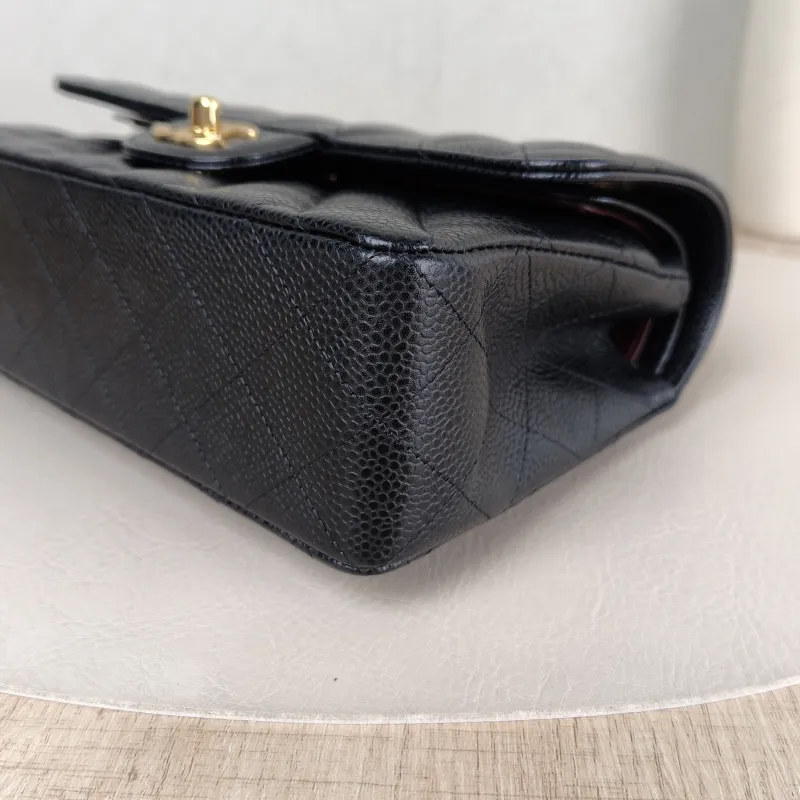Chanel Crossbody Bag Classic Flap CF Black Grained Calfskin Small 23 × 6 × 14.5 cm 29 — detail view 10 of 13