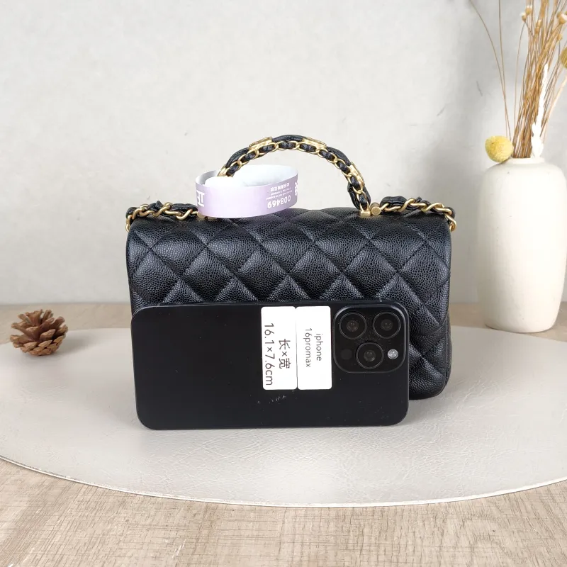 Chanel Crossbody Bag25b mini Black Grained Calfskin One Size20 × 6 × 12 cm — cover view 4 of 5