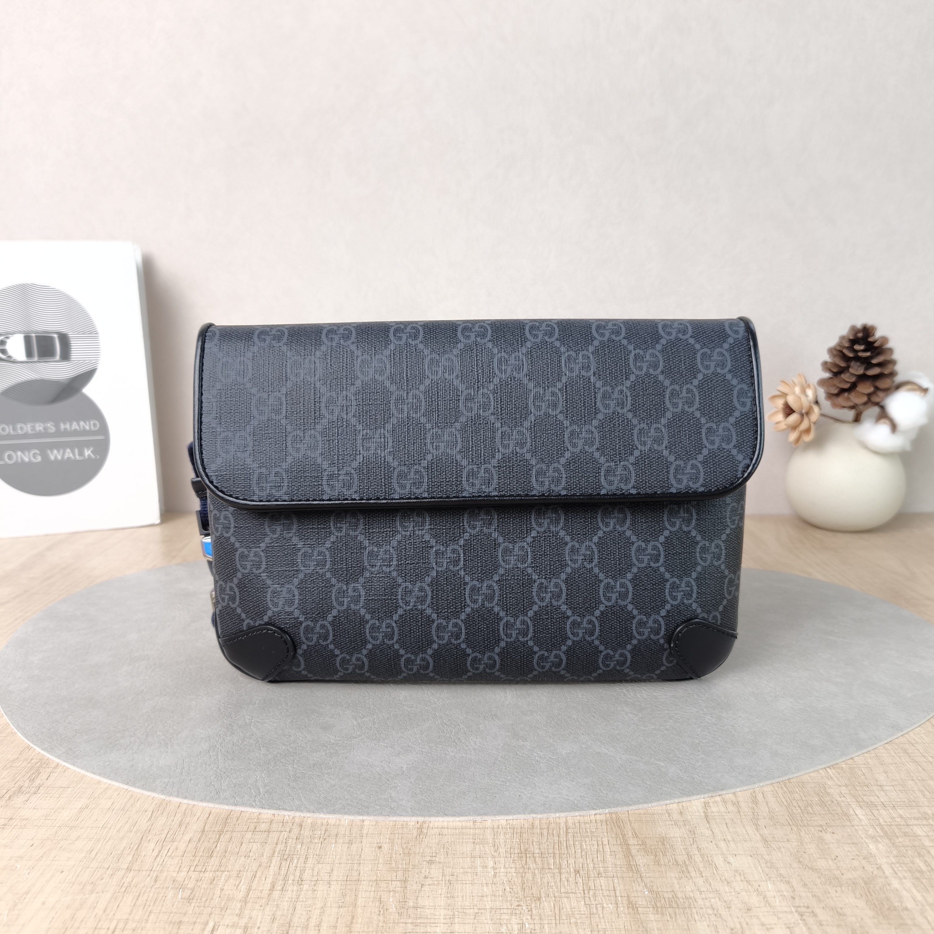 GUCCI Belt Bag Neo Vintage Belt Bag Black Monogram PVC Medium24 × 4 × 17 cm