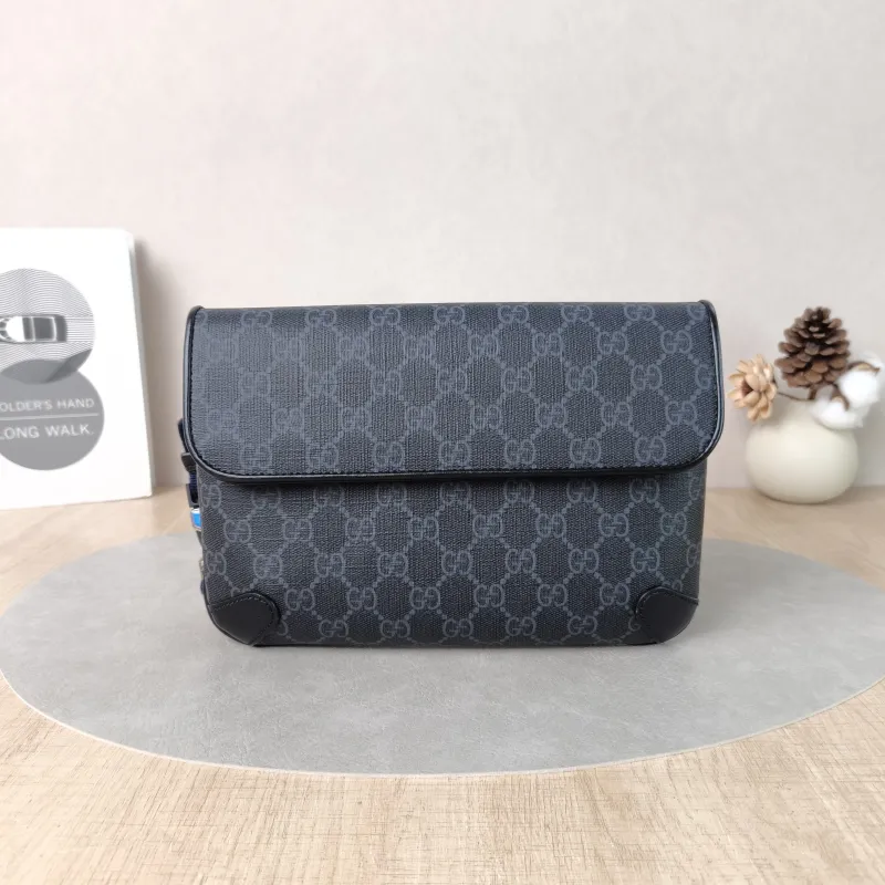 GUCCI Belt Bag Neo Vintage Belt Bag Black Monogram PVC Medium24 × 4 × 17 cm
