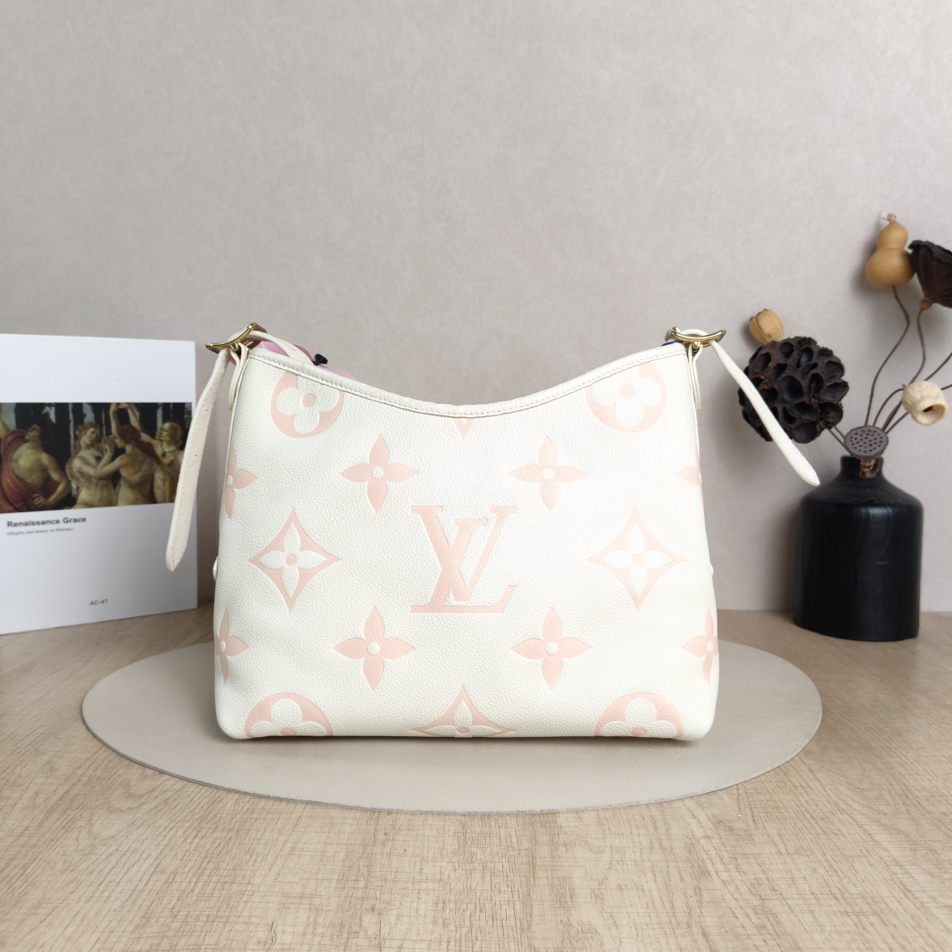 Louis Vuitton Crossbody Bag Carryall White · Pink Calfskin Small29.5 × 12 × 24 cm — cover view 5 of 6