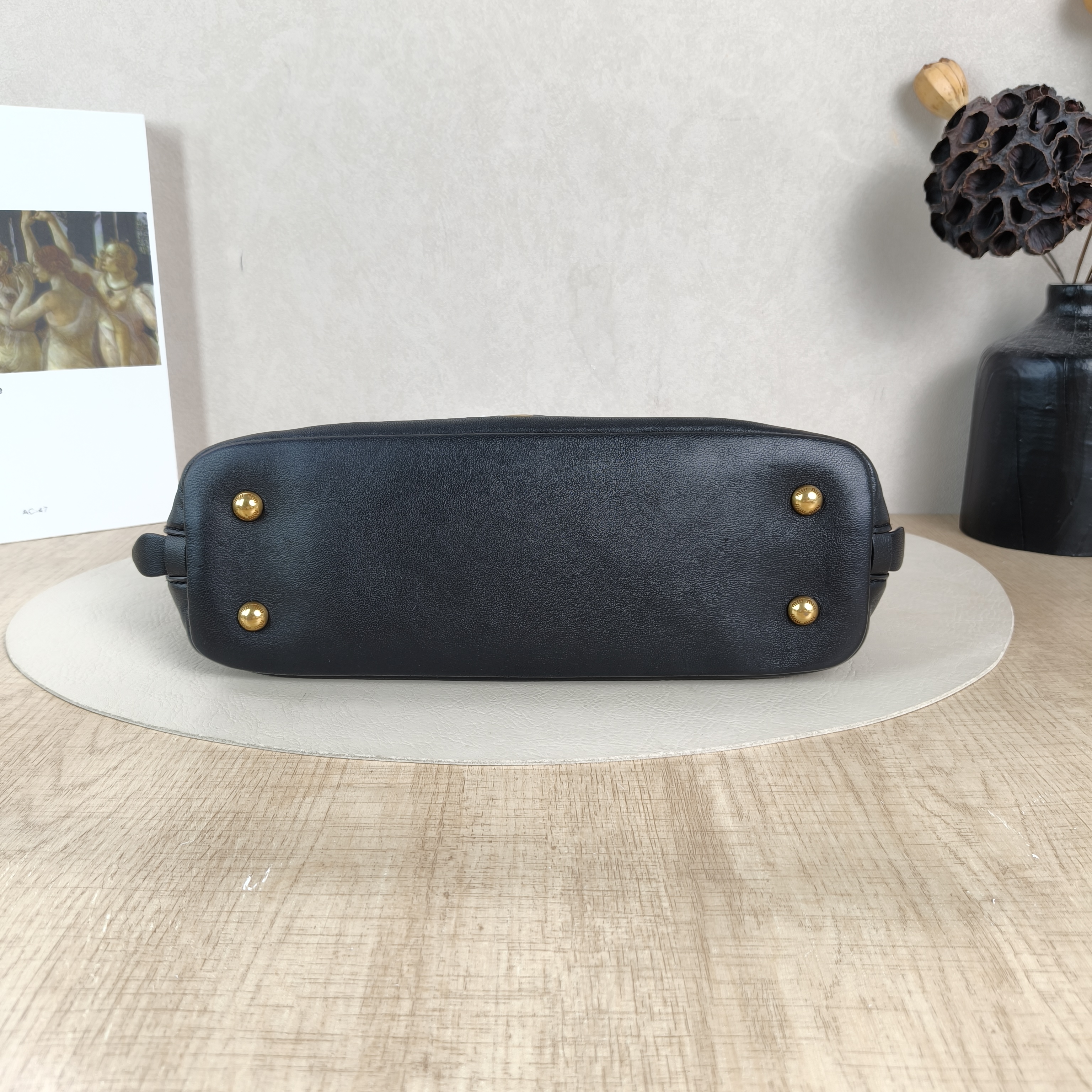 Miumiu Top Handle Bag Aventure Top Handle Bag Black Lambskin Small28 × 10 × 16.5 cm — cover view 4 of 5