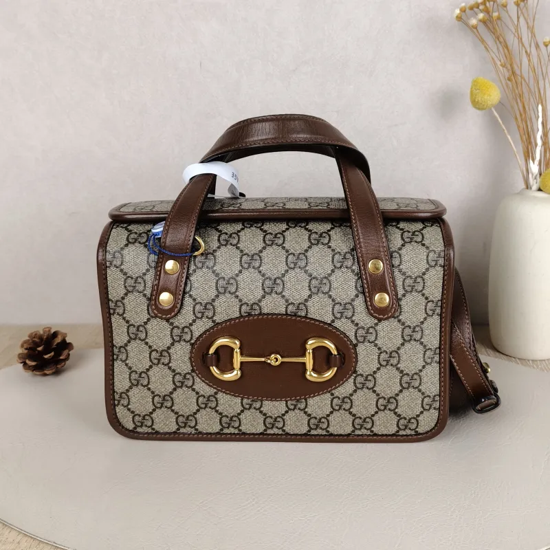 GUCCI 1955 Box Bag Monogrampvc · Dust Bag Shoulder Strap · 22 × 11 × 15 cm