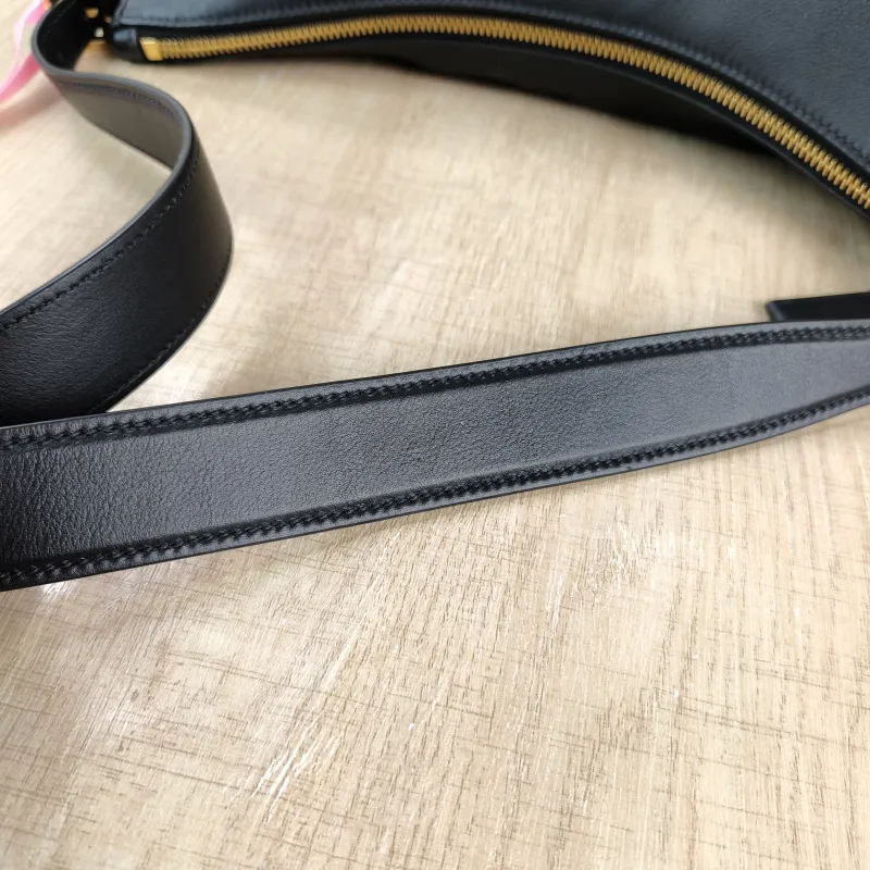 PRADA Shoulder Bag Aimée Black Calfskin One Size 38 × 11 × 22 cm — detail view 6 of 11