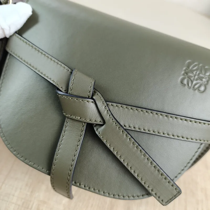 LOEWE Crossbody Bag Gate Green Calfskin Mini 15 × 8 × 12.5 cm — detail view 13 of 13