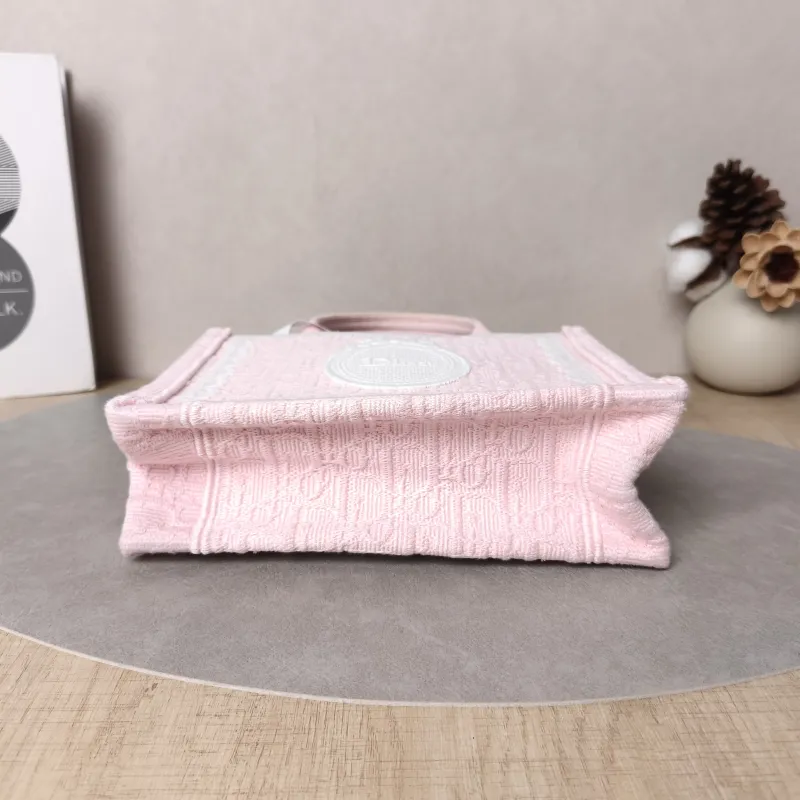 DIOR Shoulder Bag Book Tote Shoulder Strap Edition Pink Canvasmini20.5 × 7 × 16 cm — cover view 2 of 5