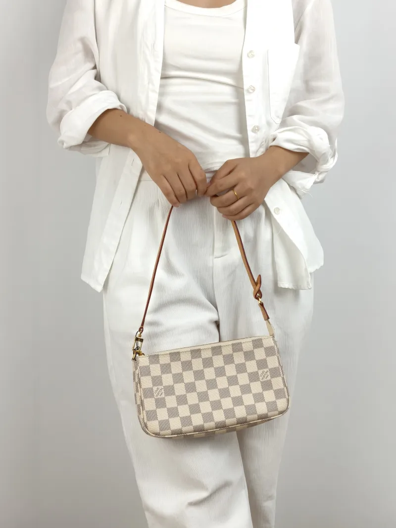 Louis Vuitton Shoulder Bag Vintage PVC Large 21 × 3 × 13 cm — on-model view 2 of 2