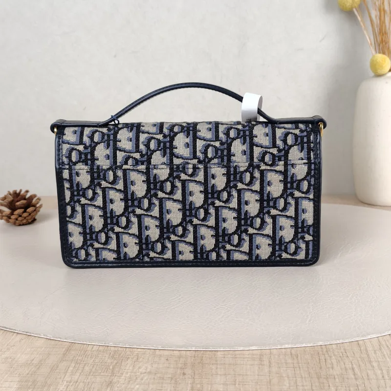 DIOR Crossbody Bag 30Montaigne Cigale Top Handle Crossbody Bag Blue Canvas One Size 20.5 × 5 × 11 cm — cover view 5 of 5