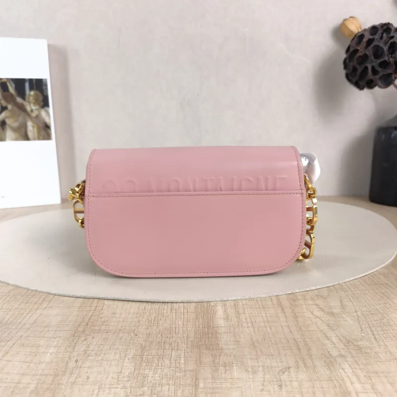 DIOR Crossbody Bag 30Montaigne 30 Avenue Pink Calfskin One Size 18 × 4.5 × 10 cm — cover view 4 of 5
