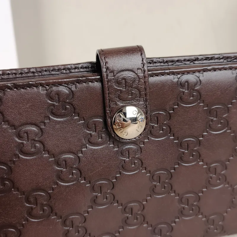 GUCCI Wallet Wallet Brown Calfskin One Size11 × 1.5 × 15.5 cm — detail view 3 of 7