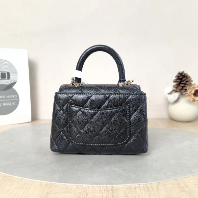 Chanel Top Handle Bag Coco Handle​Black Grained Calfskin Mini14.5 × 5.5 × 11.5 cm — cover view 5 of 6