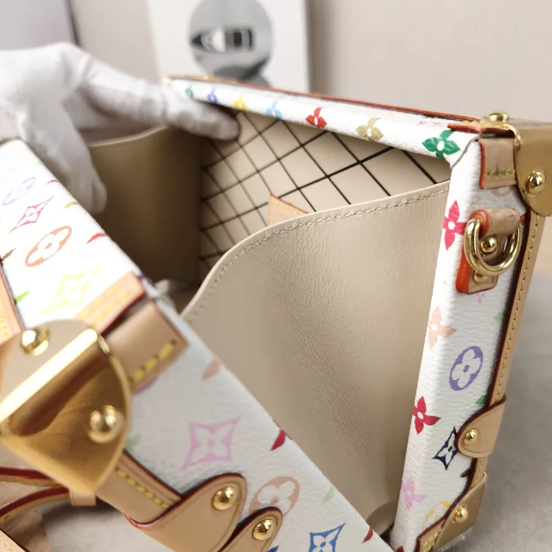 Louis Vuitton Crossbody Bag PETITE MALLE Box Multicolore PVC Mini 20 × 6 × 12.5 cm — detail view 10 of 14