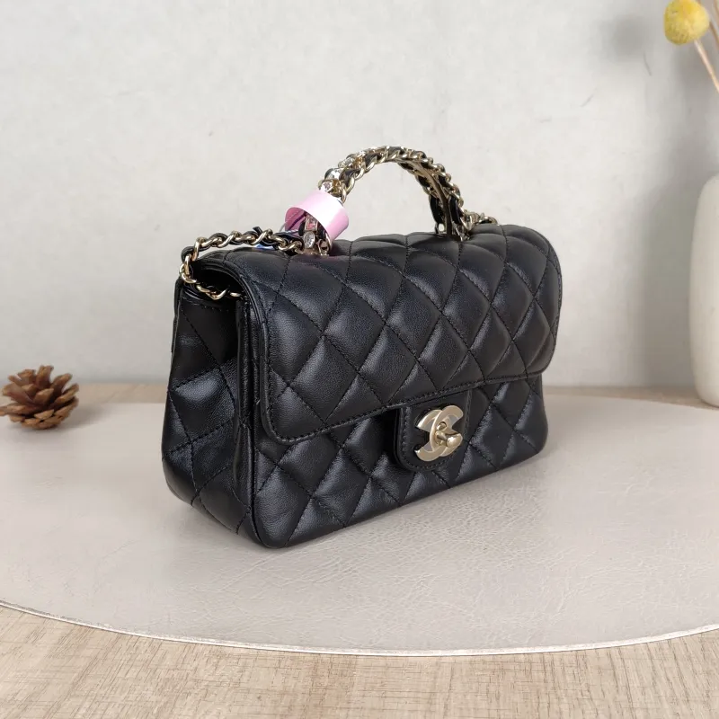 Chanel Crossbody Bag mini Black SL ambskin mini 18 × 7 × 12 cm — cover view 5 of 6