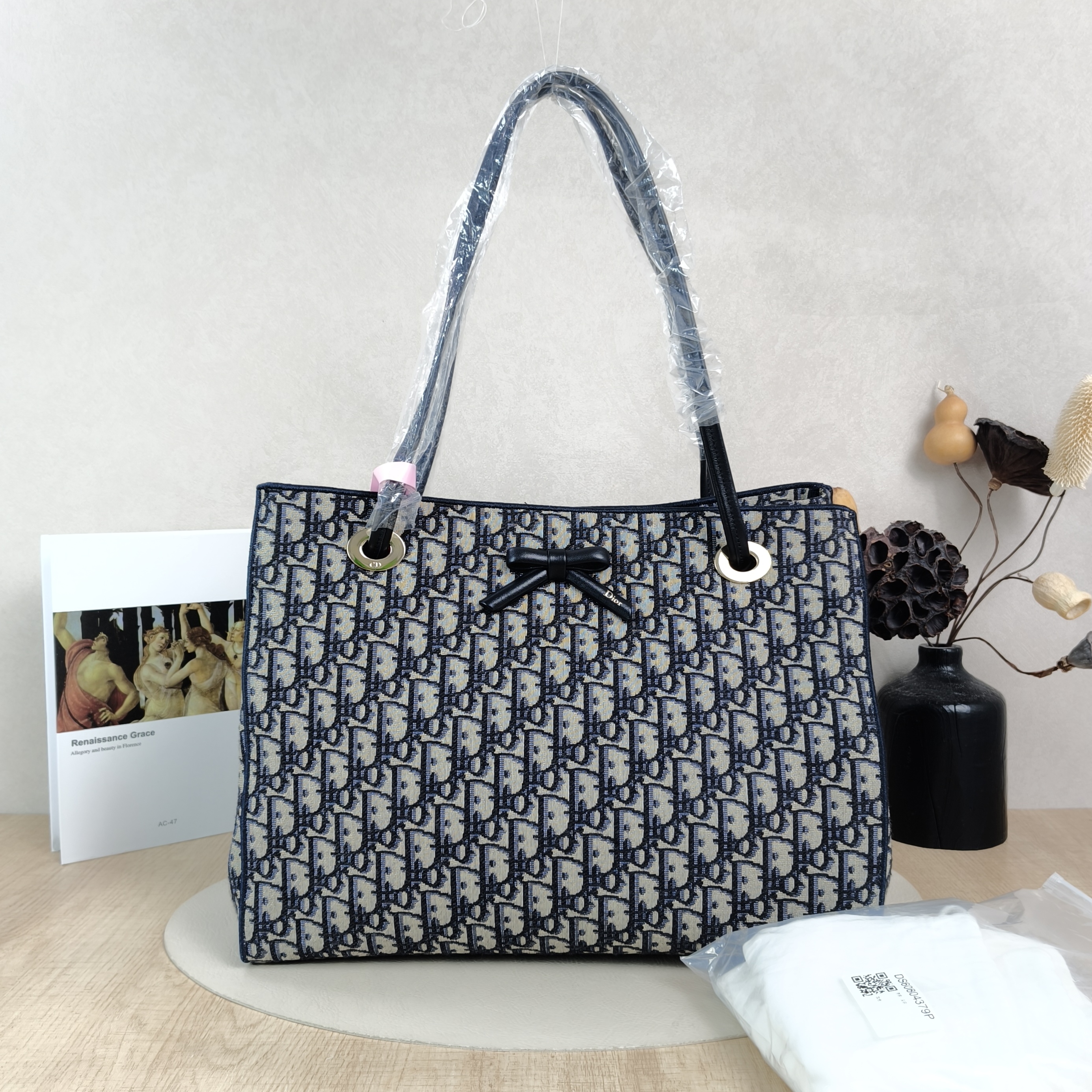 DIOR Shoulder Bag Promenade Shopping Tote Blue Canvas Medium37 × 14 × 29 cm — cover view 4 of 6
