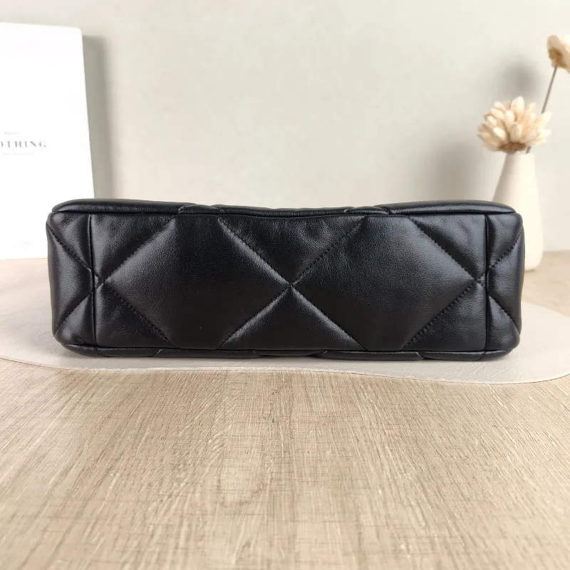 Chanel Crossbody Bag 19Bag Black SL ambskin Medium 30 × 10 × 20 cm — cover view 4 of 6