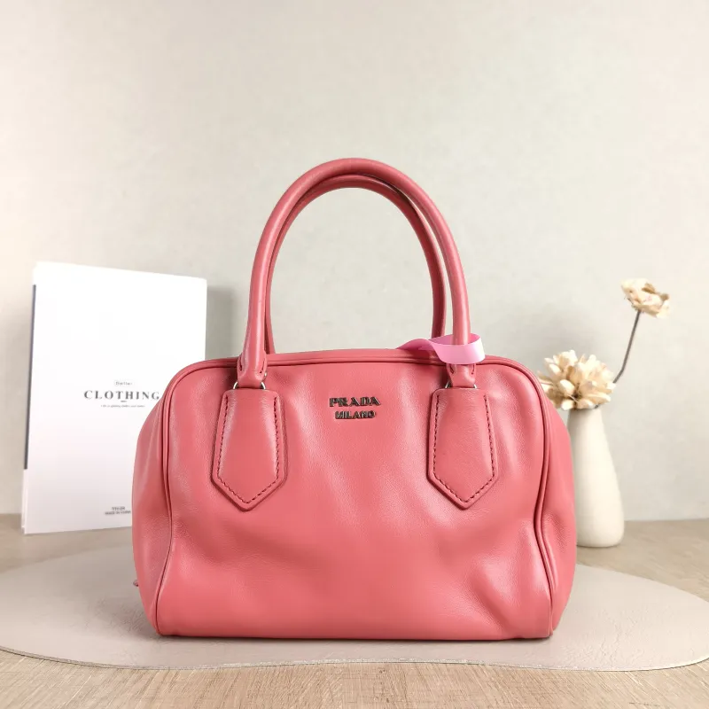 PRADA Crossbody Bag Crossbody Bag Pink Calfskin One Size 22 × 13 × 16 cm