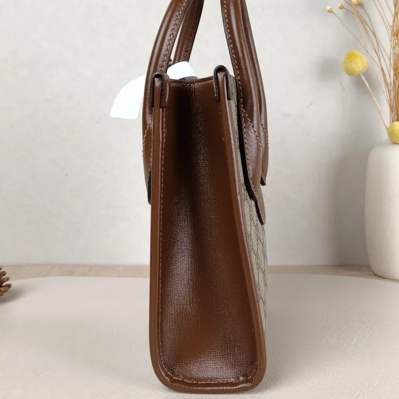 GUCCI Crossbody Bag GG Retro Collection Tote Bag Brown PVC Mini 16 × 7 × 20 cm — detail view 6 of 11