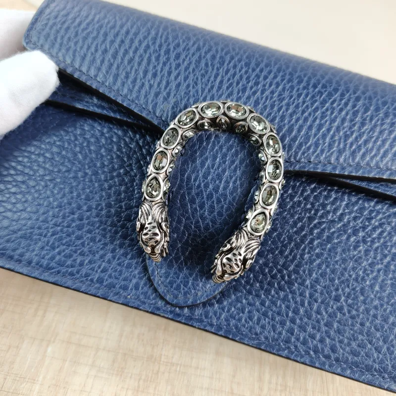GUCCI Crossbody Bag Dionysus Navy Calfskinmini16.5 × 4.5 × 10 cm — detail view 12 of 13