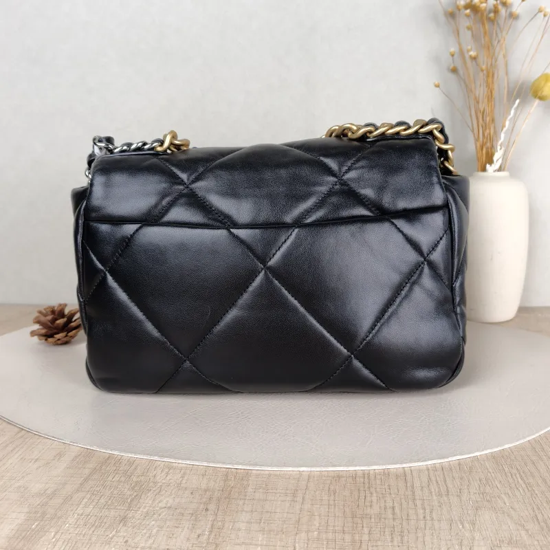 Chanel Crossbody Bag 19Bag Black SL ambskin Small 26 × 9 × 16 cm — cover view 6 of 6