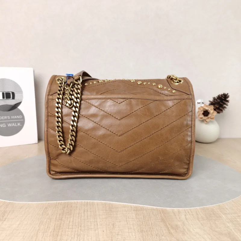 SAINT LAURENT Crossbody Bag Niki Caramel Medium 28 × 8.5 × 20 cm — cover view 5 of 5
