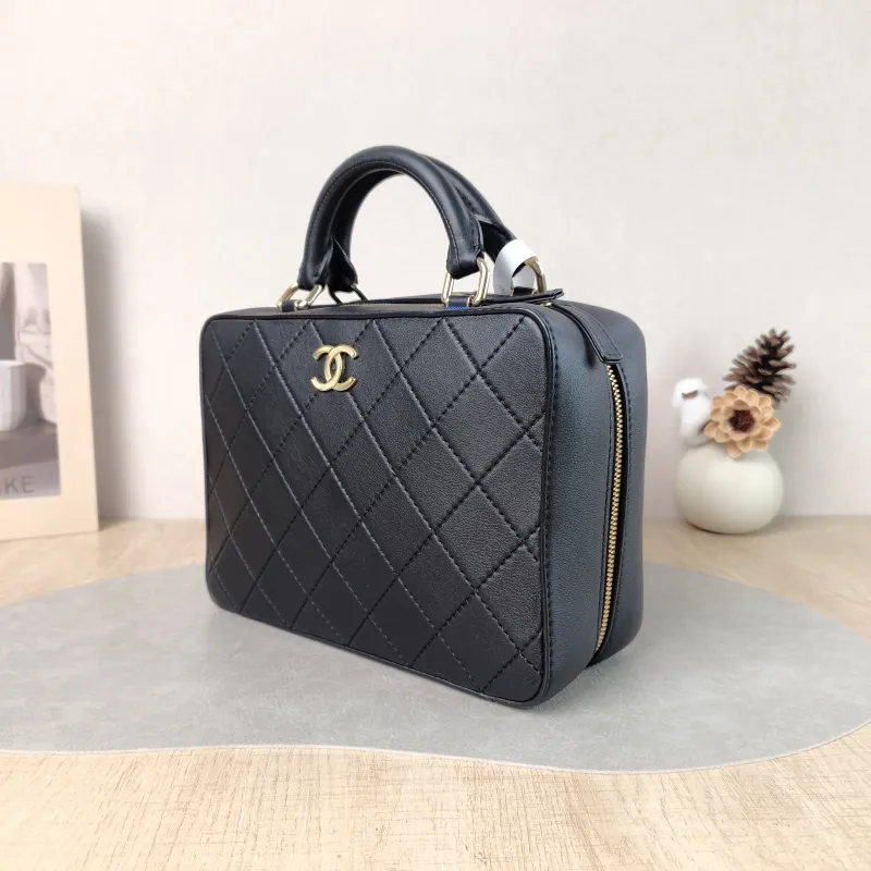 Chanel Crossbody Bag Box Bag Top Handle Crossbody Bag Black Calfskin 23 × 9.5 × 17 cm 29 — cover view 4 of 6