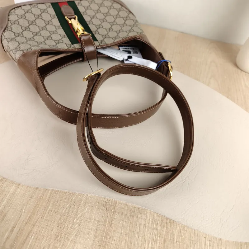 GUCCI Shoulder Bag Jackie 1961Collection Monogram PVC Medium 27.5 × 4 × 19 cm — detail view 11 of 12