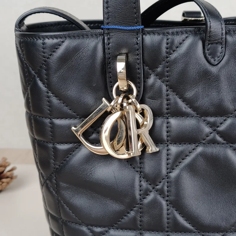 DIOR Shoulder Bag TOUJOURS Edition Black Calfskin Small 18.5 × 12 × 18.5 cm — detail view 2 of 10