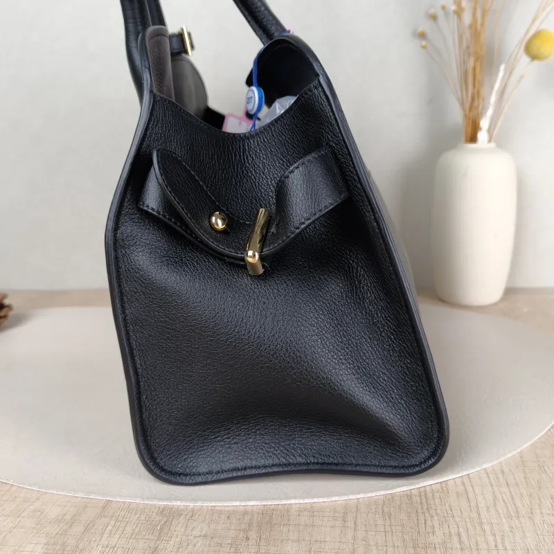 PRADA Tote Bag Black Calfskin One Size 32 × 15 × 22 cm — detail view 5 of 11