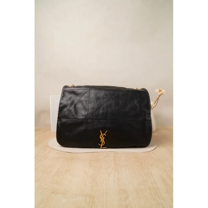 SAINT LAURENT Jamie4.3Chain Bag Black with Gold-Tone Hardware Lambskin Large · 43 × 9 × 29 cm